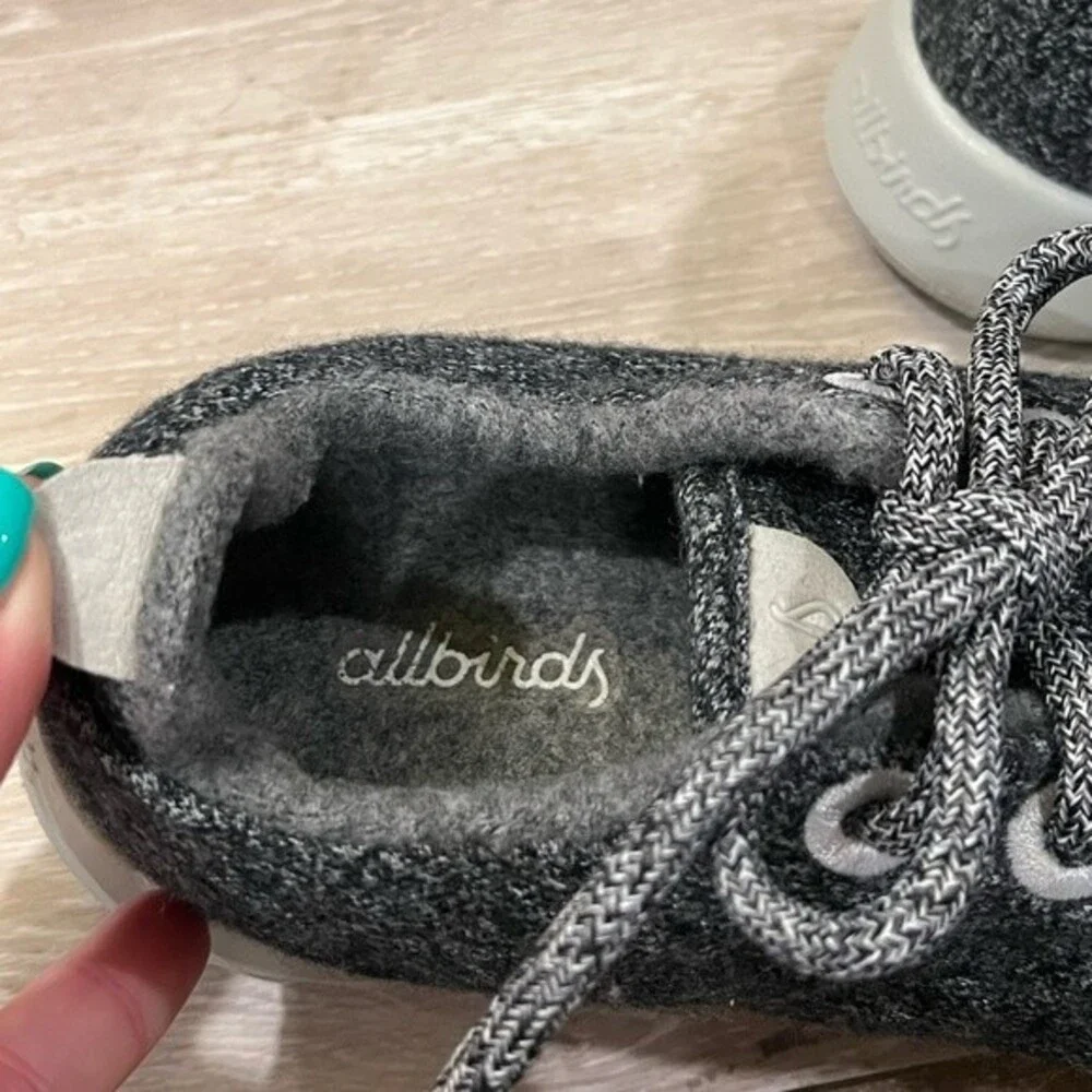 Womens All Birds Wool Runners Sneakers W US 8 Grey Lace Up Running Sneaker EUC.